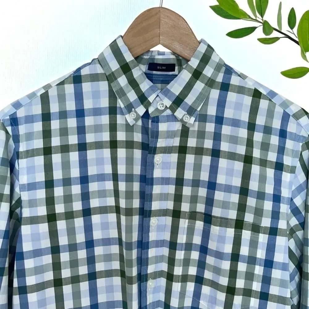 J. Crew Slim Flex Washed Button Down Shirt in Plaid